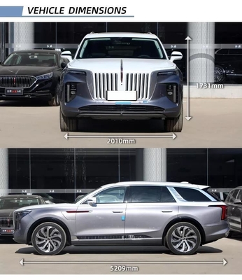 LED koplampen en ABS 2024 Hongqi E-HS9 elektrische auto voor de nieuwste energie voertuigen